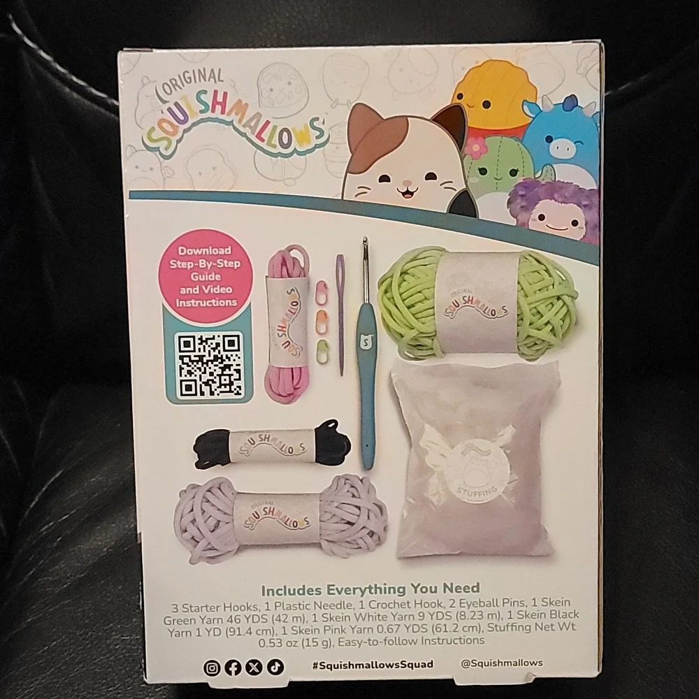 NEW 2 Squishmallows Bebe the Bluebird & Wendy The Frog Crochet Kit for Beginners